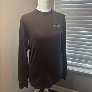 Vintage Hollister Dark Brown Sweater with Red Logo